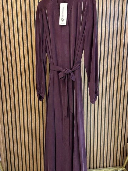 Misswhence 39501 Bordo Fermuar Detaylı Ferace