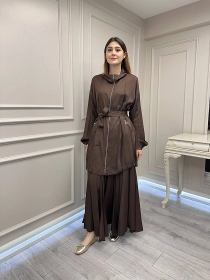 Misswhence 39203 Kahverengi Etek Takım