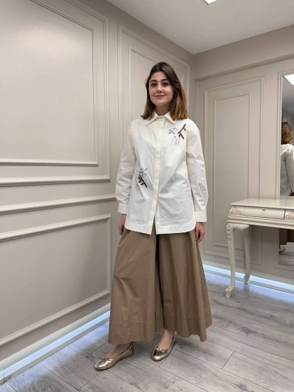 Venöve 26SSGOM0008 Beyaz Liv Gömlek