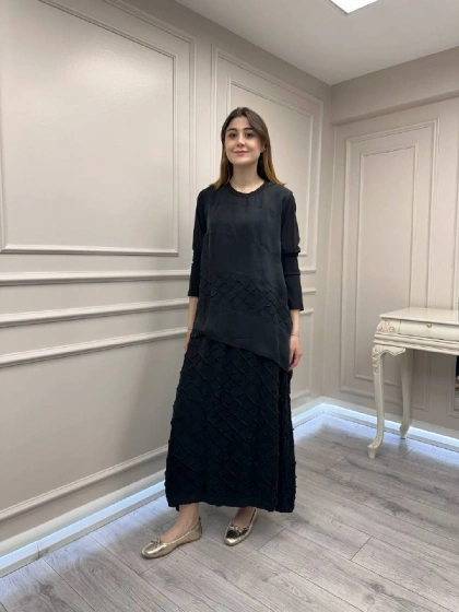 Misswhence 39002 Siyah Tunik Etek Takım