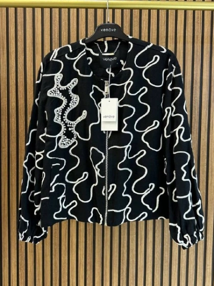 Venöve 26SSCEK0019 Siyah Mari Ceket