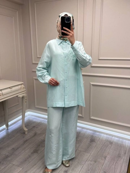 Exquise E26Y06208126 Turkuaz Lilyis-Chante Takım