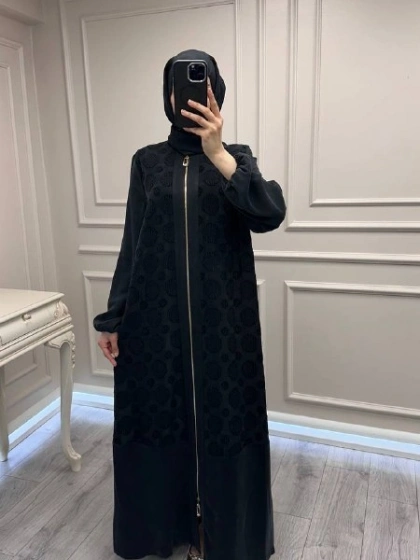 Nuss Triko 26Y6026 Siyah Fermuarlı Kap