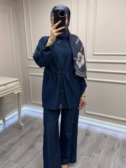 Magazin 7498 Koyu Mavi İkili Takım