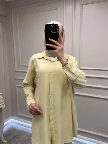 Magazin 7351 Sarı Tensel Gömlek