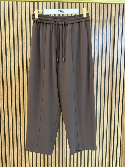 Yusuf Özdemir 26Y1558 Kahve Akışkan Krep Kumaş Pantolon