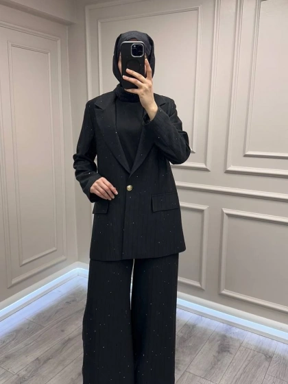 Ghisa 3621T9152 Siyah Pul Detaylı Takım