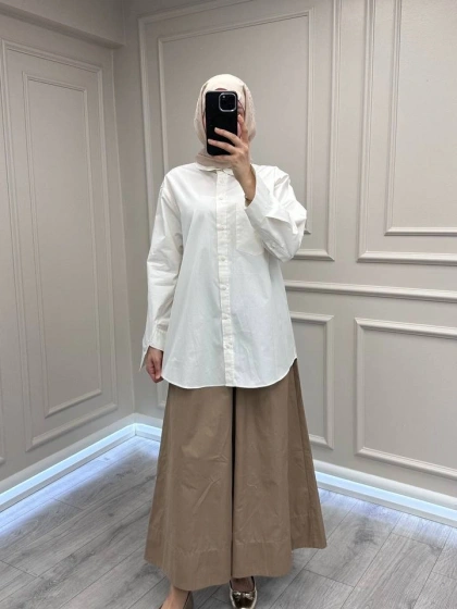 Venöve 26SSGOM0016 Beyaz Paula Gömlek