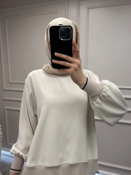 Ghisa 3630T4304 Bej Ribana Detaylı Tunik