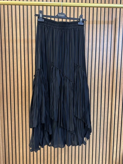 Yusuf Özdemir 26Y1634 Siyah Kat Kat Şifon Etek