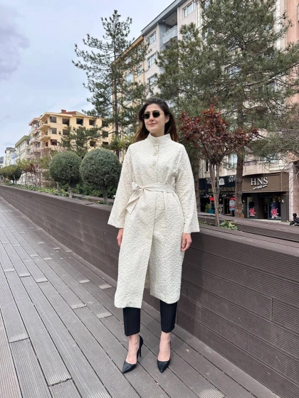 Trenç 5967 Bej Brokar Kap