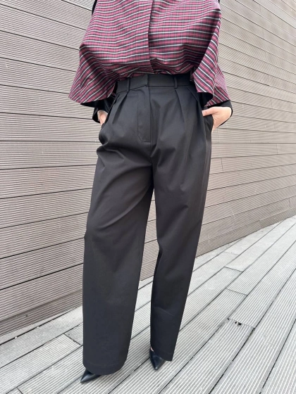 Trenç 3726 Siyah Beli Pens Detaylı Pantolon