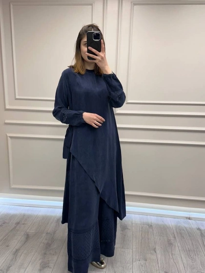 Misswhence 39003 Lacivert Tunik Takım