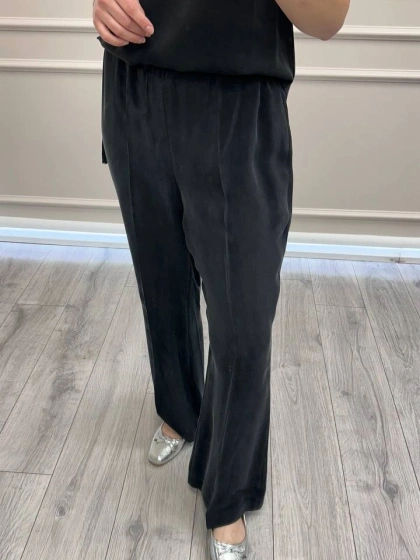 Misswhence 39115 Siyah İpek Pantolon