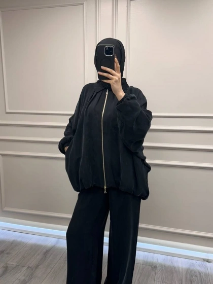 Nuss Triko 26Y1082 Siyah İkili Takım