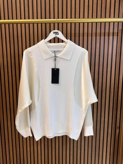 Ghisa 3651T4414 Kemik Kolları Saten Detaylı Tunik