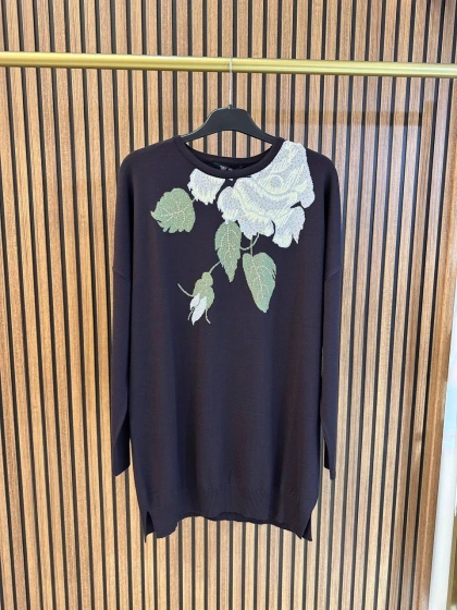 Ghisa 3651T4415 Kahve Yakası Detaylı Tunik