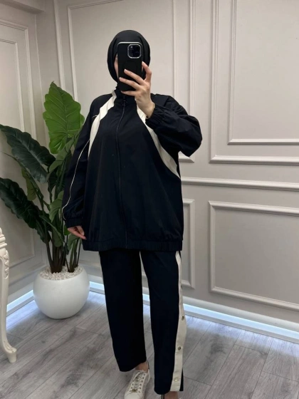 Ghisa 3610T9180 Siyah Şerit Detaylı Takım