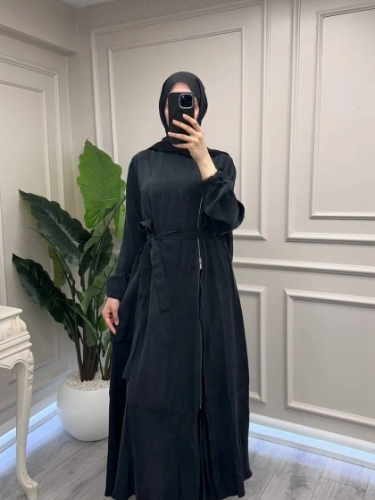 Misswhence 39809 Siyah Fermuar Detaylı Elbise