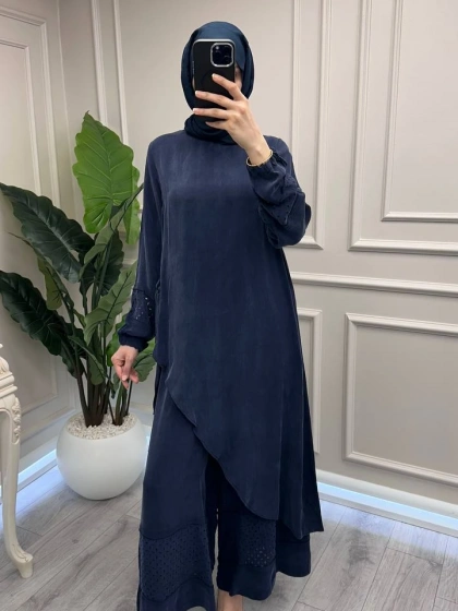 Misswhence 39003 Lacivert Tunik Takım