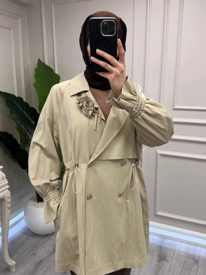 Trenç 3741 Taş Büzgü Detaylı Kap