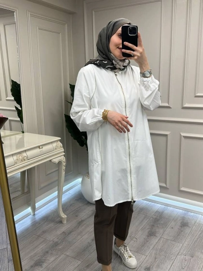 Misswhence 39302 Beyaz Poplin Gömlek