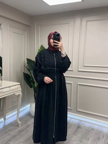 Misswhence 39505 Siyah Nervür Detaylı Kap