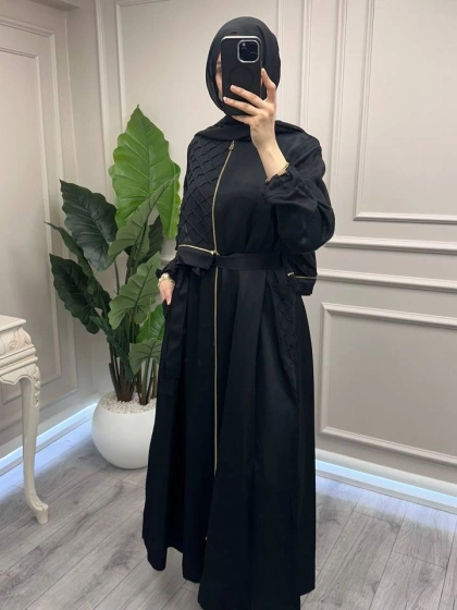 Misswhence 39515 Siyah Fermuar Detaylı Kap