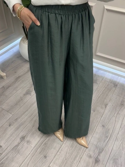 Ceremony 26Y355 Yeşil Bol Paça Pantolon