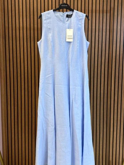 Venöve 26SSELB0025 Mavi Reggıe Elbise