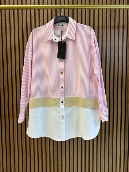 Ghisa 3610G4429 Pembe Ribana Detaylı Gömlek