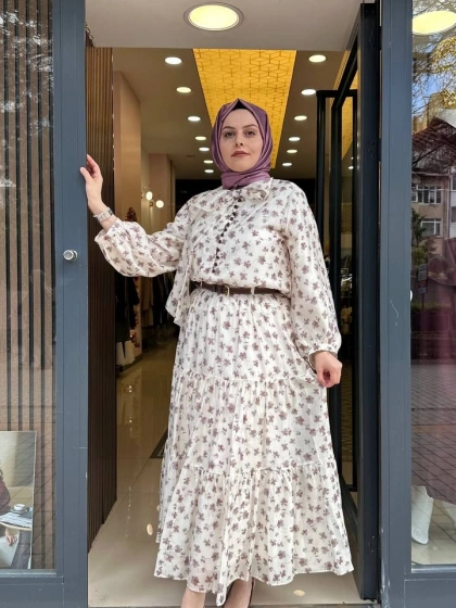 Venöve 26SSETE0005 Çiçekli Enna Takım