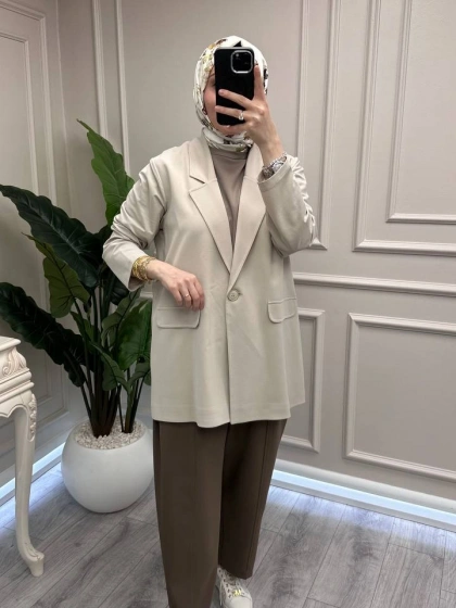 Ceremony 26Y878 Taş Tensel Lycell Blazer Ceket
