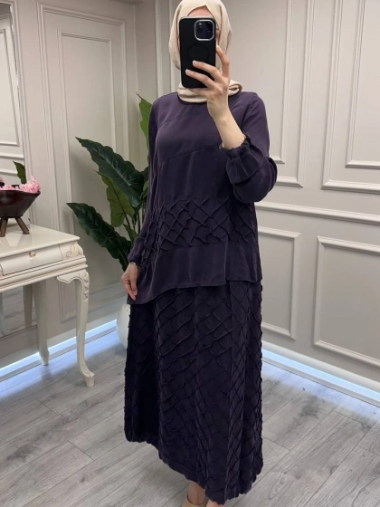Misswhence 39002 Mor Tunik Etek Takım