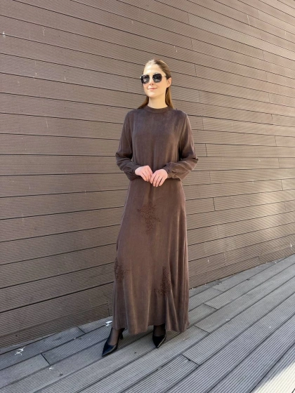Almarwah Black 303829 Kahverengi Elbise