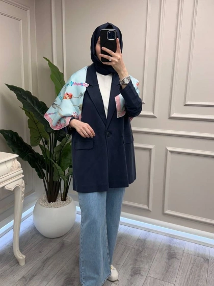 Ceremony 26Y878 Lacivert Tensel Lycell Blazer Ceket