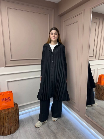 Ceremony 5881 Siyah Akordiyon Kap