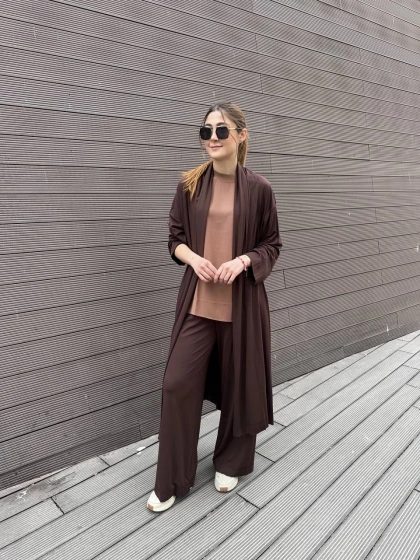 Ceremony 5891 Kahverengi Uzun Bambu Kap