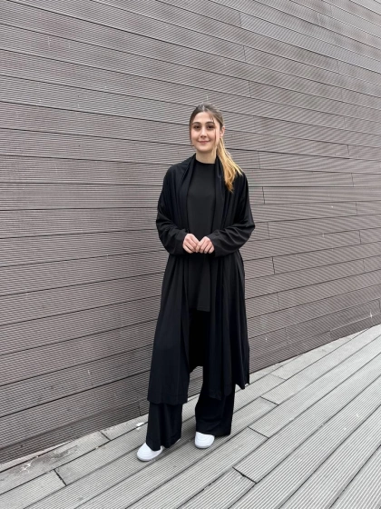 Ceremony 5891 Siyah Uzun Bambu Kap