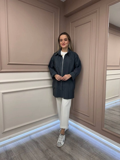 Ceremony 6148 Antrasit Cep Detaylı Gömlek