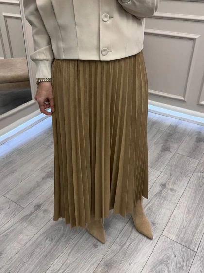 Ceremony 6622 Camel Süet Etek