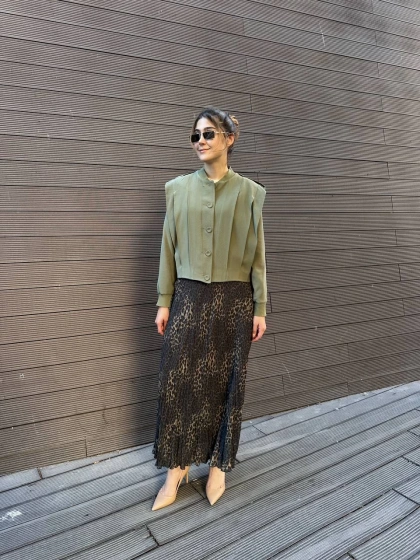 Ceremony 6817 Haki Apoletli Kısa Ceket