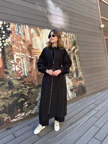 Ceremony 6840 Siyah Dantel Detaylı Kap