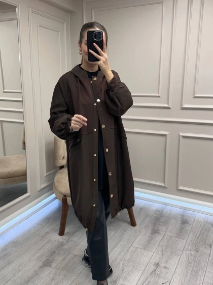 Ceremony 6856 Kahverengi Önü Çıtçıtlı Kap