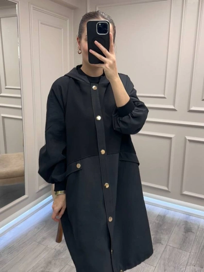 Ceremony 6856 Siyah Önü Çıtçıtlı Kap