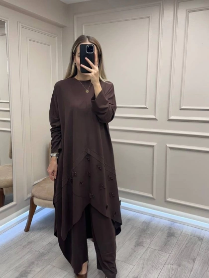 Ceremony 6937 Kahverengi Önü Anvelop Takım