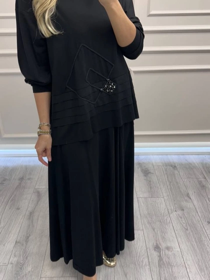 Ceremony 6953 Siyah Etekli Takım