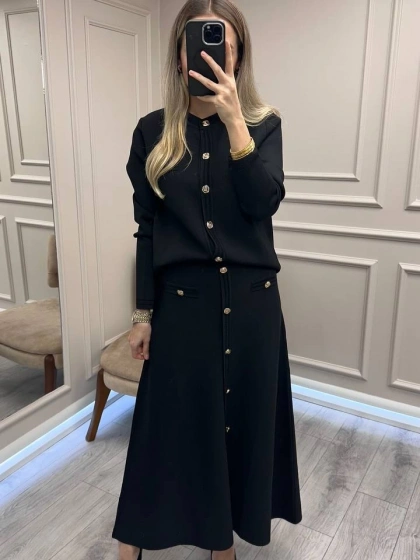 Clande CL250310001 Siyah Etekli İkili Takım