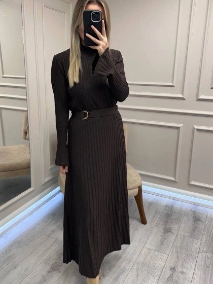 Clande CL250310009 Kahve Elbise