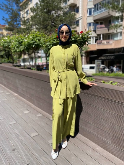 Cloche CL3463 Yeşil Mocca Takım